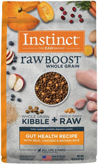 Instinct Raw Boost Gut Health, Natural Dry Dog Food with Freeze Dried Pieces, Whole Grain Recipe- Real Chicken and Brown Rice