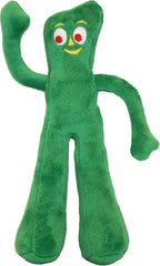 Multipet Gumby Dog Plush Toy - Squeaky Toy for All Dogs - Extra Soft Plush w/ Flexible Legs & Arms - Stuffed Animal for Cuddling & Playing - Cute Dog Pet Toy (9", Green)