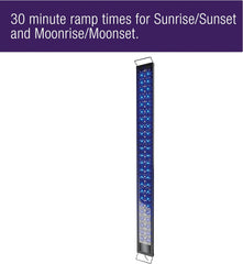 Coralife Aquarium Fish Tank Marine Salt Water or Fresh Water Seascape LED Adjustable Light with Remote Control, 48"-54"