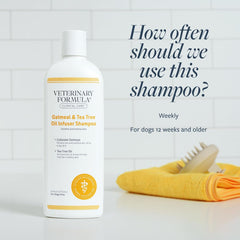 Veterinary Formula Clinical Care Dog Shampoo with Oatmeal and Tea Tree Oil – Gentle Shampoo for Dogs with Dry Skin, Soothes and Adds Moisture to Skin and Coat