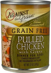 Against The Grain Hand Pulled Chicken Canned Dog Food - 12, 12 oz Cans