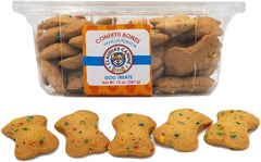 Claudia's Canine Bakery Rainbow Confetti Bone Dog Biscuits, 13 Ounces, Vanilla Flavor, Made in The USA
