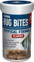 Fluval Bug Bites Tropical Fish Food, Flakes for Small to Medium Sized Fish, 1.59 oz.