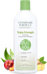 Veterinary Formula Smart Coat Complex Triple Strength Dirty Dog Concentrated Shampoo – DirtRepel Tech Cleans Extra Dirty and Smelly Dogs – Contains Shea Butter and Aloe Vera to Soothe
