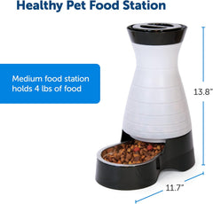 PetSafe Healthy Pet Food Station - Automatic Indoor Gravity Cat & Dog Feeder - Space-Saving Self Feeder - Easy to Clean -