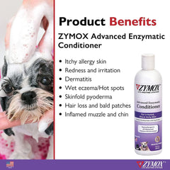 ZYMOX Advanced Enzymatic Leave-On Conditioner – for Pets & Animals of All Ages: Conditions, Detangles, Soothes, & Moisturizers Skin & Coat