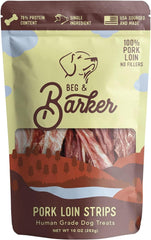 Beg & Barker Pork Jerky for Dogs - Dog Training Treats - Natural Dog Treats Made in The USA - Grain Free, Diabetic-Friendly, High Protein, Sugar-Free (Pork Dog Jerky)