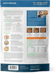 ULTIMATE PET NUTRITION Nutra Complete Bone Broth Infusions, 100% Freeze Dried Raw Veterinarian Formulated Dog Food with Antioxidants Prebiotics and Amino Acids