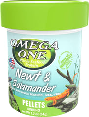 OMEGA One Newt & Salamander Pellet 1.2oz, Yellow