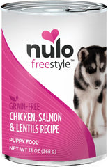 Nulo Freestyle Puppy Chicken, Salmon & Lentils Canned Dog Food, 13 oz 12 Cans