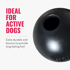 KONG - Extreme Ball - Durable Rubber Dog Toy for Power Chewers, Black