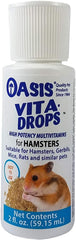 Oasis Hamster Vita-Drops All-in-1 Multivitamins - Daily Vitamin Supplement Supports Healthy Bones & Teeth, Joints & Digestion, Promotes Healthy Skin Coat, Orange Flavor, 2-Ounces