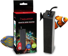 Aquatop Mantis Mini Aquarium Heater – Fully Submersible for Nano Tanks Up to 3 Gallons, Preset 77°F Thermostat, Heat-Resistant Design