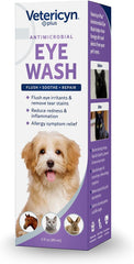 Vetericyn Plus Dog and Cat Eye Wash | Eye Drops for Dogs and Cats to Flush and Soothe Eye Irritations, Dog Tear Stain Cleaner, Safe for All Animals. 3 ounces