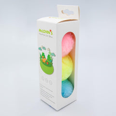 McLovin Cat Pom Pom Balls - Cat Toy Balls Feature Chirping Sound for Hours of Interactive Indoor Play - Fluffy, Soft Balls for Cats Made from Resilient EVA Material - Pack of 3 Colorful Cat Balls
