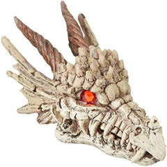 Penn-Plax Deco-Replicas Dragon Skull Gazer Aquarium Decoration – Safe for Freshwater and Saltwater Fish Tanks – Small