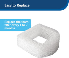 Drinkwell - PetSafe Drinkwell Replacement Foam Filters - Compatible with PetSafe Ceramic and Stainless Steel Pet Fountains for Water Dispensers, 2 Pack