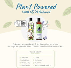 kin+kind Flea and Tick Shampoo for Dogs Vet Formulated - Plant Powered, Safe and Effective Dog Shampoo with Coconut and Olive Oil - Lavender Scent - Prevent Fleas and Ticks - Made in USA 12 fl oz