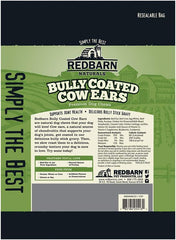 Redbarn Pet Products All-Natural Bully Coated Cow Ears Chews for Dogs - Premium Crunchy Dental Treats with Chondroitin for Joint Health - Made in USA with No Artificial Ingredients - 4.2 oz Bag