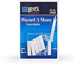 Lee's Pet Products ALE12520 6-Pack Discard a Stone Disposable Air Diffuser for Aquarium Pump, Coarse