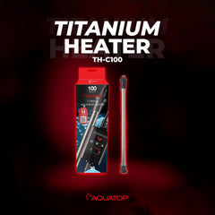 Aquatop Titanium Heater with Controller - Fully Submersible - Adjustable Temperature - for Turtles & Large Fish for Turtles & Large Fish