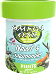 OMEGA One Newt & Salamander Pellet 1.2oz, Yellow