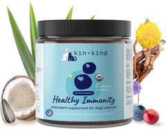 kin+kind Natural Cranberry Supplement Powder for Dogs&Cats - Boost Healthy Immunity and Bladder Support with Organic Formula - Organic Cranberry, Blueberry and Coconut