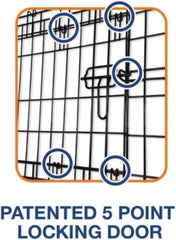 Precision Pet Products Two Door Provalue Wire Dog Crate, For Pets 50-70 lbs, With 5-Point Locking System