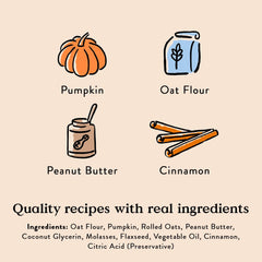 Bocce’s Bakery Pumpk'n Spice Treats for Dogs, Wheat-Free Everyday Dog Treats, Made with Real Ingredients, Baked in The USA, All-Natural Soft & Chewy Cookies, Pumpkin, Peanut Butter, & Cinnamon, 6 oz