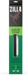 Zilla Reptile T8 Slimline Tropical Pet Habitat Light Fixture with 15 Watt Fluorescent Bulb
