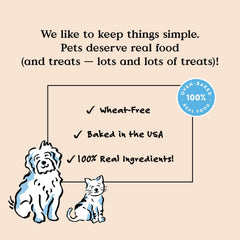Bocce's Bakery 'Berries & Cream Treats for Dogs, Wheat-Free Everyday Dog Treats, Made with Real Ingredients, Baked in The USA, All-Natural Soft & Chewy Cookies, Cream Cheese & Blueberry, 6 oz