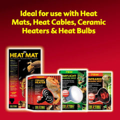 Exo Terra Thermostat for Reptile Terrariums with Day and Night Timer and Dual Receptacles