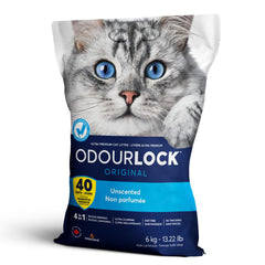 Intersand - OdourLock Unscented Ultra Premium Cat Litter - Blocks Ammonia for 40 Days, Quick Absorption, Dust-Free, Extra-Hard Clumping, Multi-Cat Friendly, Made in Canada, Easy Maintenance