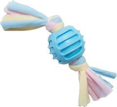 Snugarooz Snuggle Ball Dog Toy – TPR with Braided Cotton Rope – Aids Dental Health – Durable for Chewing & Fetch Play - Made from Recycled Materials