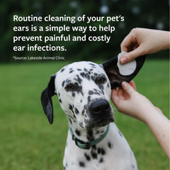 Veterinary Formula Clinical Care Ear Therapy Wipes – Cat and Dog Ear Cleaner – Help Relieve Itchy Ears Quickly & Effectively Remove Dirt, Debris, and Foul Odor