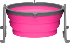 Loving Pets - Bella Roma Portable Travel Dog Bowl Collapsible Dog Food & Water Bowl (Pink)