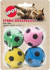 Ethical Pets 2302 1.5 in. Sponge Soccer Balls Assorted Color - 4 Per Pack