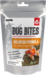Fluval Bug Bites Goldfish Fish Food, Pellets for Medium to Large Sized Fish, 3.53 oz
