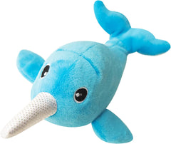 Snugarooz Baby Nikki The Narwhal Dog Toy with Repair Patch – Soft Plush - Squeaker & Crinkle Sounds – Perfect for Interactive Fun - Cuddles