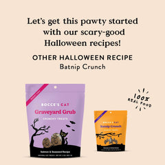 Bocce's Bakery All-Natural, Seasonal, Graveyard Grub Cat Treats, Wheat-Free, Limited-Ingredient Soft & Chewy Treats Inspired by Halloween, 2 oz