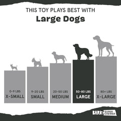 Barkbox Super Chewer Tough Dog Chew Toys for Aggressive Chewers, Dental Stimulating (Antler - Large)