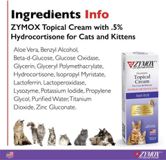 Zymox Cat & Kitten Topical Cream w/ .5% hydrocortisone - 1 oz. Tube