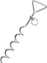 Titan - Coastal Pet Titan Dog Tie Out Stakes for Hard Soil - Spiral Stake for Dog Cable - Heavy-Duty Ground Anchor - Rust-Resistant Finish - Robust Metal Design - 17"