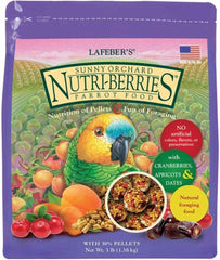 LAFEBER'S Sunny Orchard Nutri-Berries Pet Bird Food, Made with Non-GMO and Human-Grade Ingredients, for Parrots, 3 lb