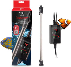Aquatop Titanium Heater with Controller - Fully Submersible - Adjustable Temperature - for Turtles & Large Fish for Turtles & Large Fish