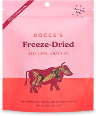 Bocce's Bakery Beef Liver Freeze-Dried Treats, 3 oz, All-Natural, Made in USA, Dog Treats