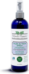 Richard’s Organics Gentle Flea and Tick Spray for Dogs –100% Natural Actives Kills Fleas, Ticks, Repels Mosquitos for Up to 4 Weeks – No Harsh Chemicals, Safe for Use Around Children