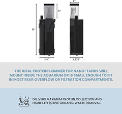 Aquatic Life 115 Mini Internal Protein Skimmer/Filter for Saltwater Aquariums, 30 Gallon, Perfect for Small, Nano Tanks