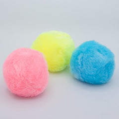 McLovin Cat Pom Pom Balls - Cat Toy Balls Feature Chirping Sound for Hours of Interactive Indoor Play - Fluffy, Soft Balls for Cats Made from Resilient EVA Material - Pack of 3 Colorful Cat Balls