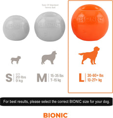 BIONIC Ball Dog Toy, Large - Interactive Dog Chew Toy That Stands Up to The Toughest Chewers